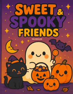 Sweet & Spooky Friends- Paper Bound Halloween Coloring Book