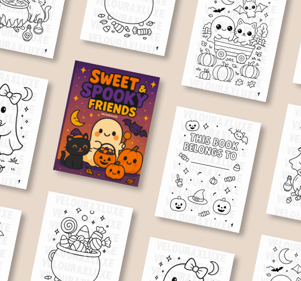 NEW! Sweet & Spooky Friends Coloring Book