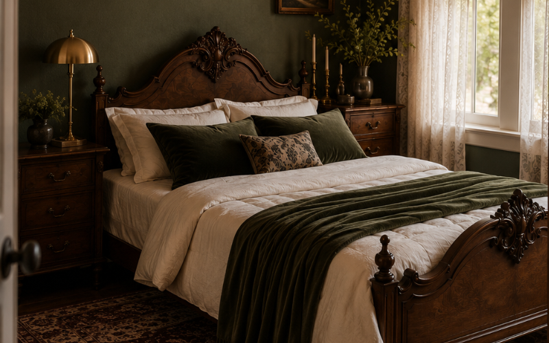 How to Create a Moody Victorian Bedroom Without Making Your Home Feel Outdated